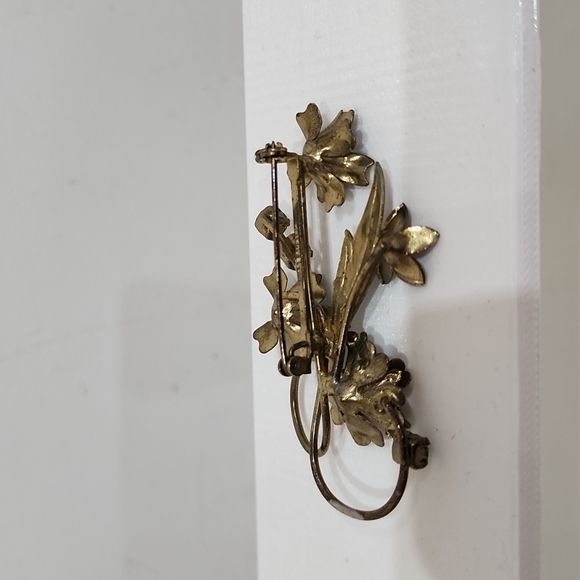 Vintage enzian flower brooch handmade in Austria - Picture 10 of 13